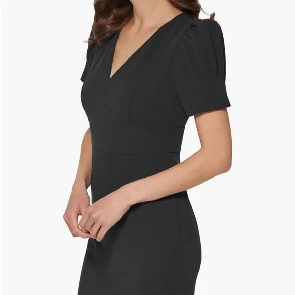 DKNY Womens Puff Sleeve Dress Size 14 NWT - Picture 2 of 5